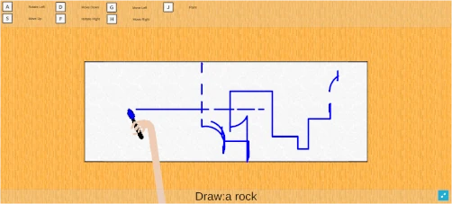 Screenshot of the Uncontrollable Painter game